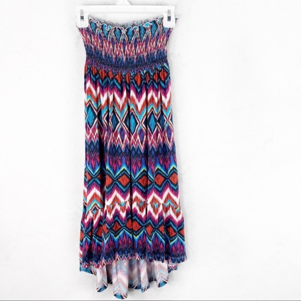 [Epic Threads] Aztec Print Strapless Dress